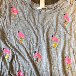 Flamingo sequin tee